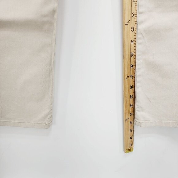 Lee chino pants Womens Relaxed Fit Straight Leg Mid Rise Size 14 Long beige - Picture 12 of 12